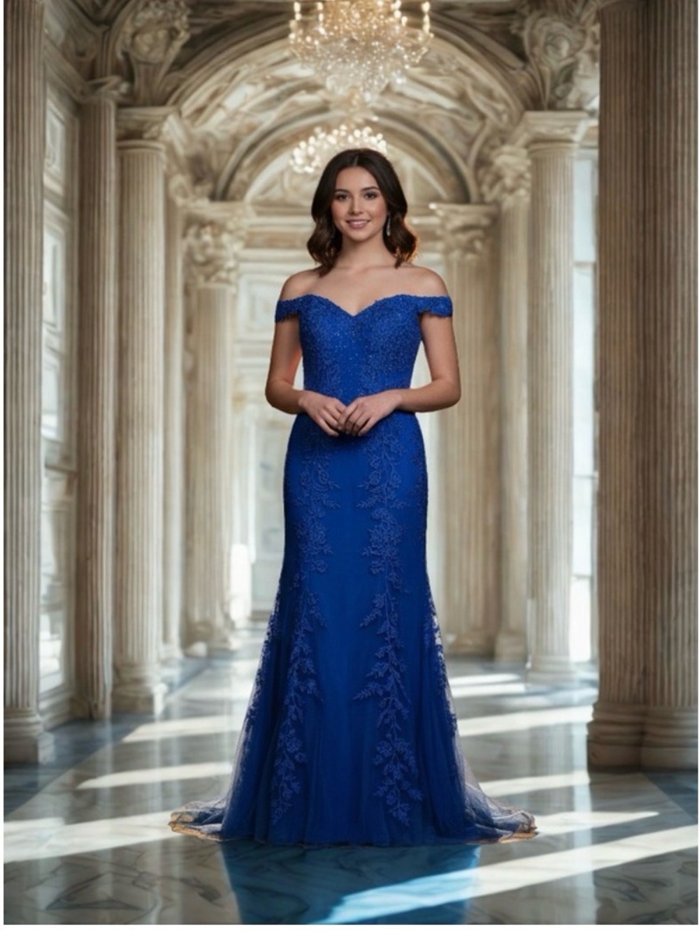 Camille Royal Blue Prom dress